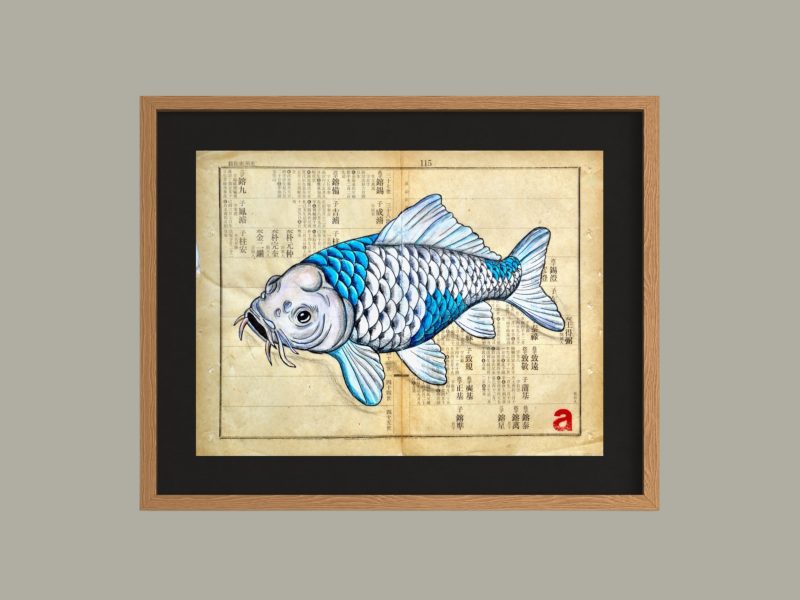 Flowing on paper (Blue)